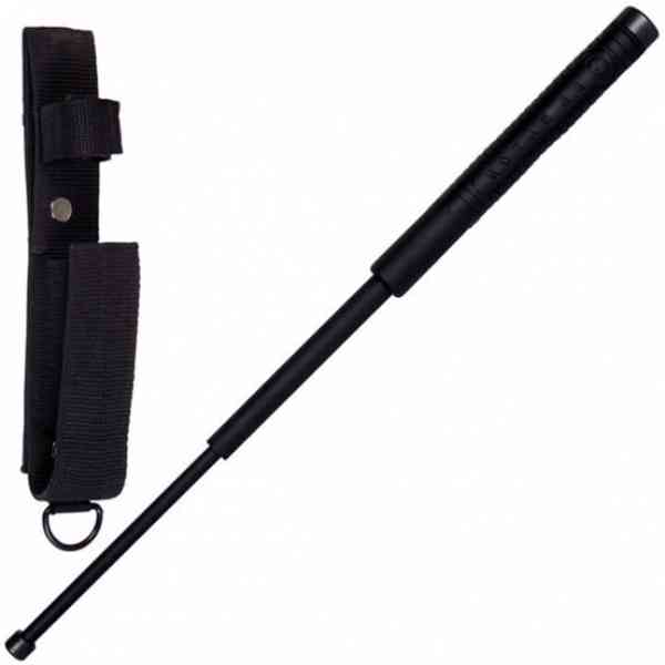Teleskopický obušek s pouzdrem Police 52 cm - černý - foto 1