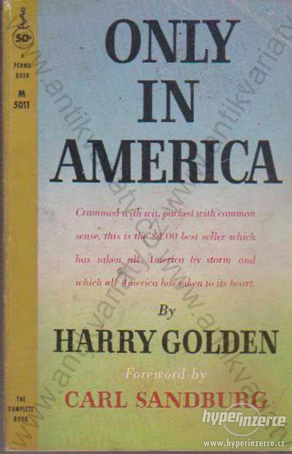 Only in America Harry Golden 1958 - foto 1