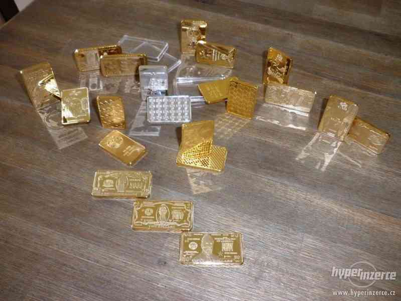 Zednářské, německé, kanadské, čínské zlaté cihličky. Sbírka - foto 2