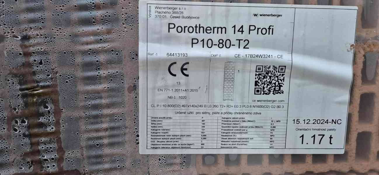 POROTHERM 14 PROFI 497x140x249mm - foto 2