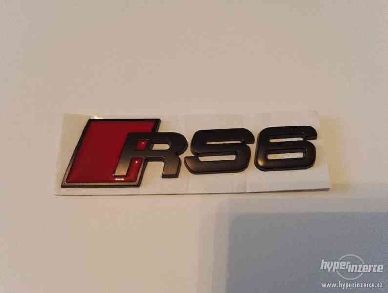 Znak AUDI RS6 kovový černý - foto 2
