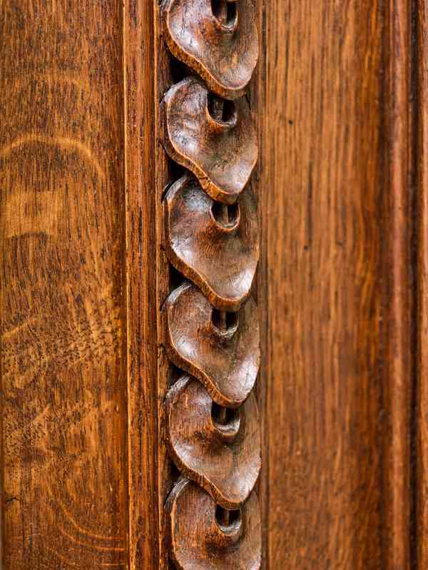 Masivní dubová knihovna v renesančním stylu, 19. století - foto 6