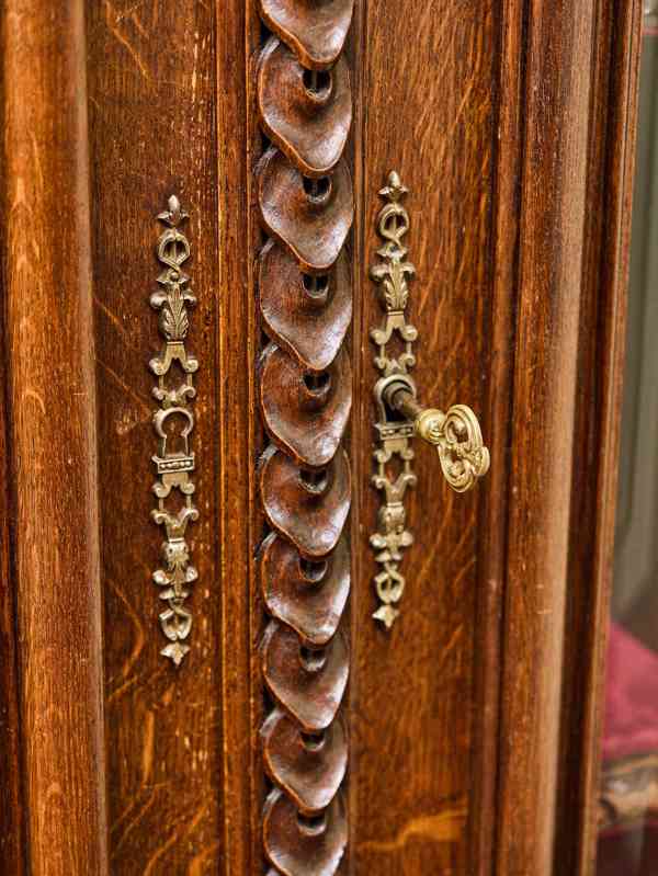 Masivní dubová knihovna v renesančním stylu, 19. století - foto 5