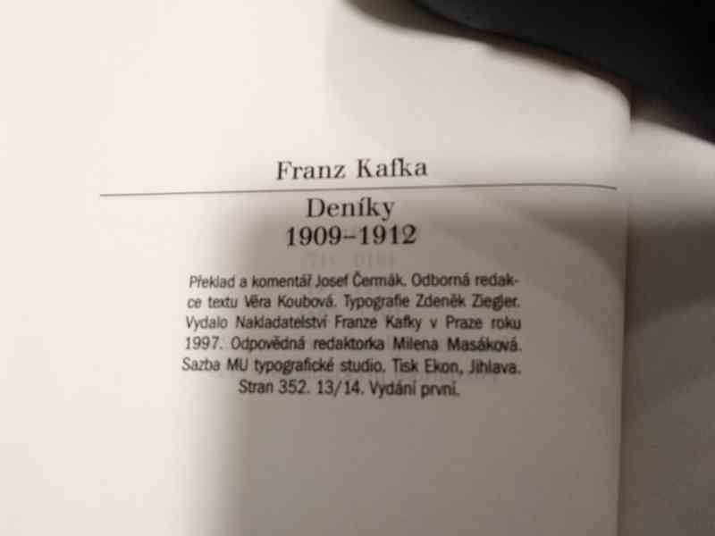 PRODÁM KNIHU FRANZ KAFKA: DENÍKY 1909–1912  - foto 3