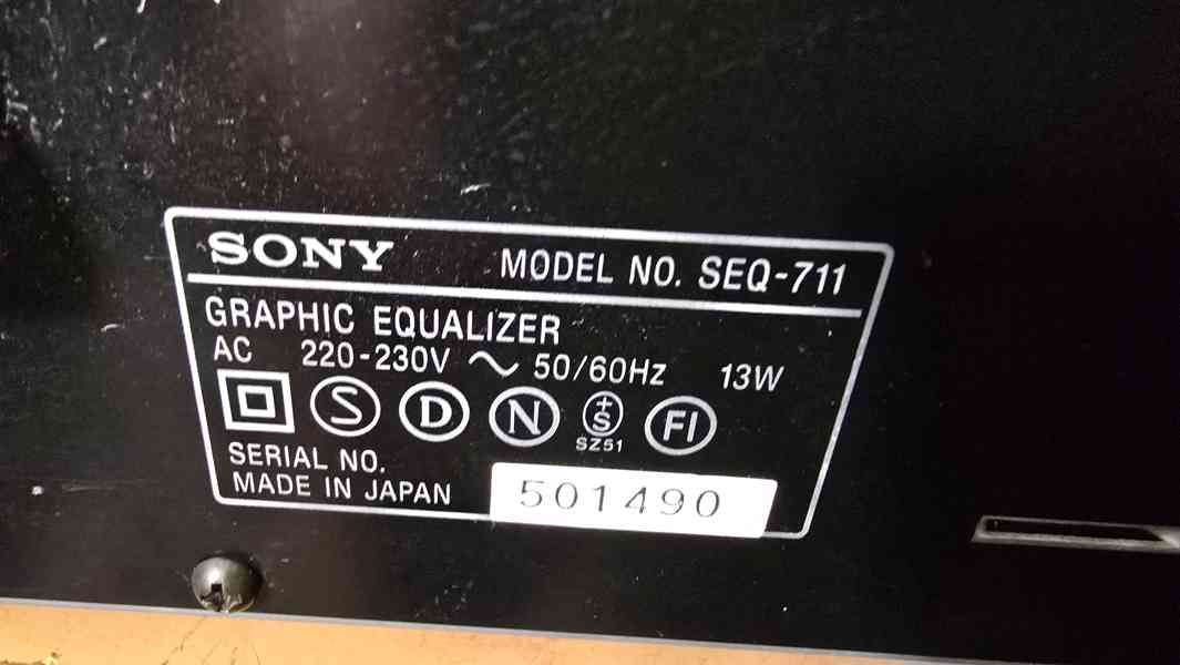 SONY SEQ-711 digitální grafický equalizer - foto 5