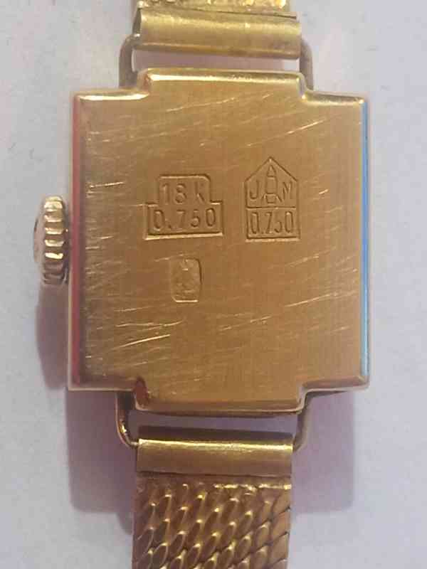 Švýcarské hodinky Avia zlaté 18k 1960 - foto 2