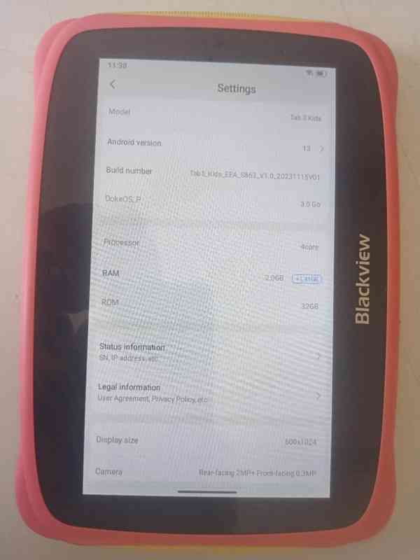 BLACKVIEW TAB 3 KIDS 2/32GB RŮŽOVÝ - (4 jádro, 2+1.41GB RAM, - foto 3