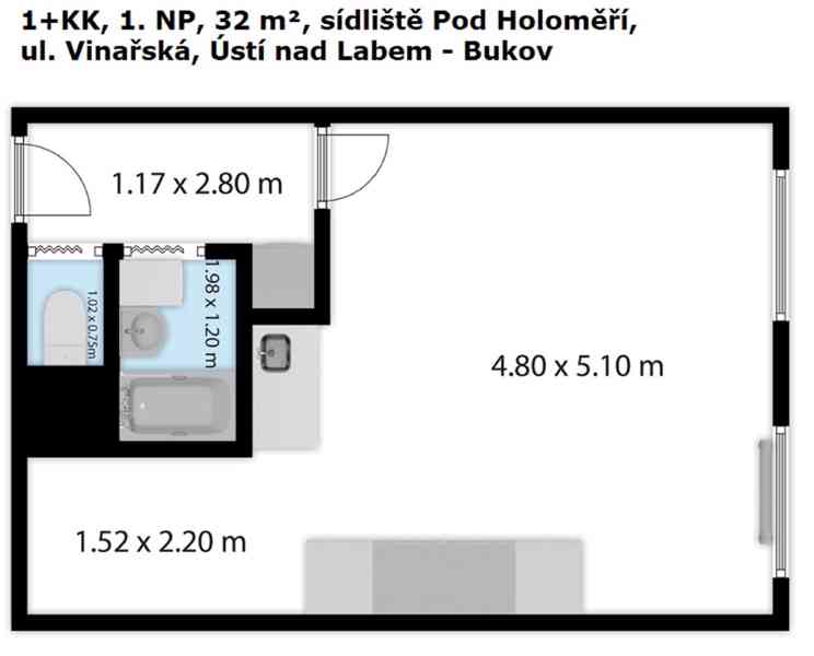 PRODEJ 1+KK, 32 m²,  ul. Vinařská, Ústí n. L. - Bukov - foto 24