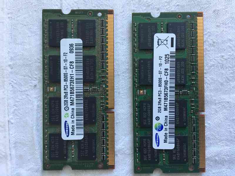 Prodam sodimm ram DDR3 2x2gb samsung - foto 1