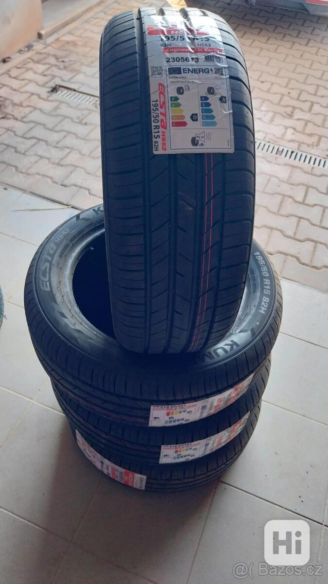 Prodám 4 x letní pneu Kumho 195/50/15 NOVÉ - foto 1