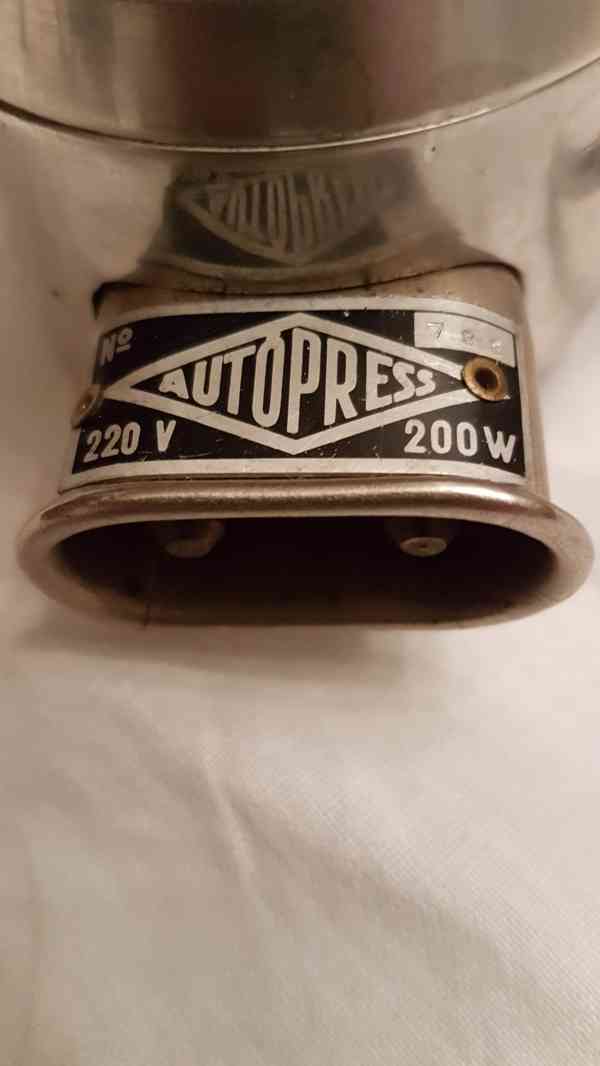 Retro elektrický překapávač na kávu zn. Autopress - foto 2