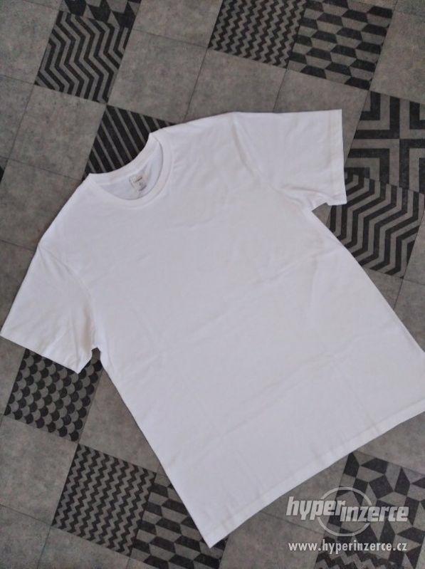 Nové bílé bavlněné triko - tričko, vel. M 