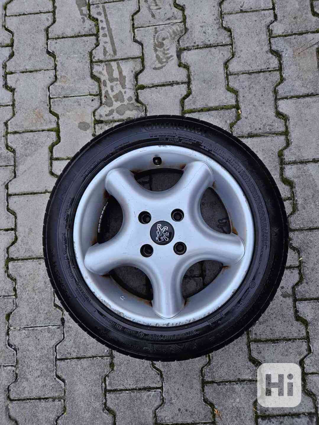 4x Peugeot Alu kola 4x108 R15 + letní pneu 195/55 - foto 1