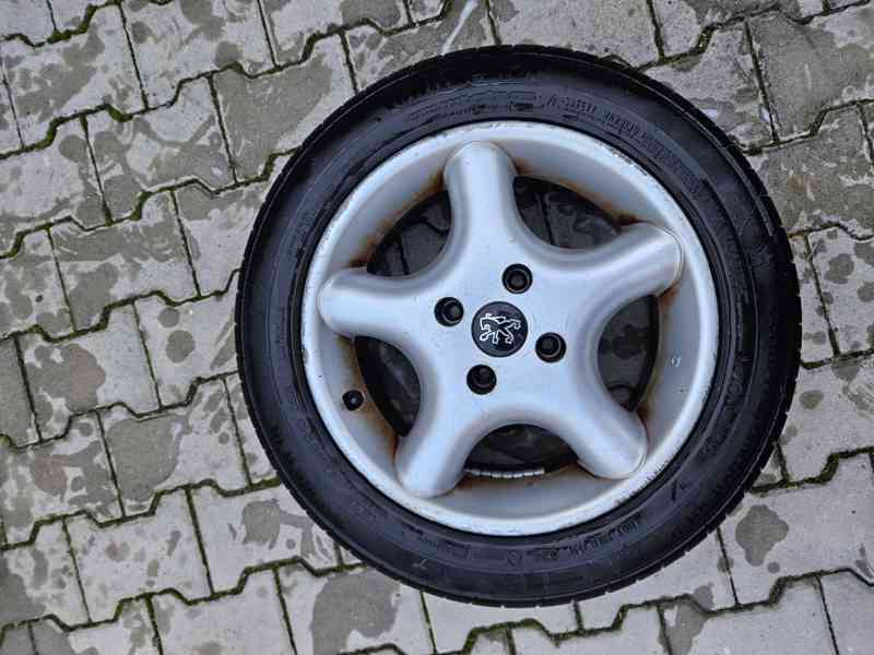 4x Peugeot Alu kola 4x108 R15 + letní pneu 195/55 - foto 4