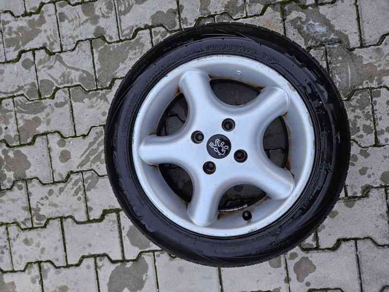 4x Peugeot Alu kola 4x108 R15 + letní pneu 195/55 - foto 3