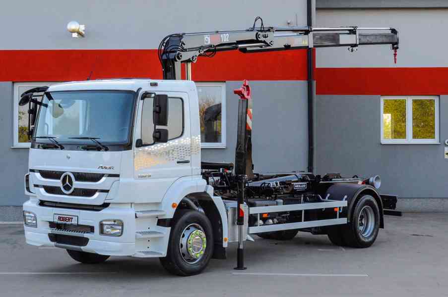 MERCEDES AXOR 1829 HÁKOVÝ NOSIČ KONTEJNERŮ HYDRAULICKÁ RUKA - foto 102