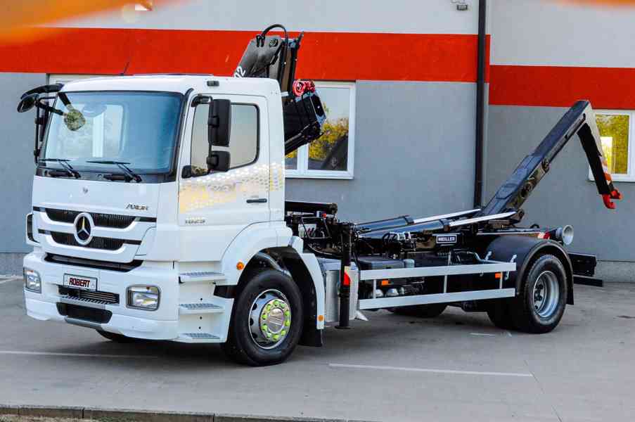MERCEDES AXOR 1829 HÁKOVÝ NOSIČ KONTEJNERŮ HYDRAULICKÁ RUKA - foto 98