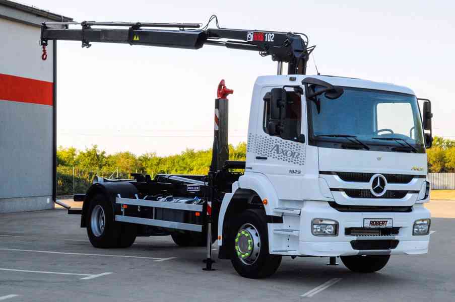 MERCEDES AXOR 1829 HÁKOVÝ NOSIČ KONTEJNERŮ HYDRAULICKÁ RUKA - foto 101