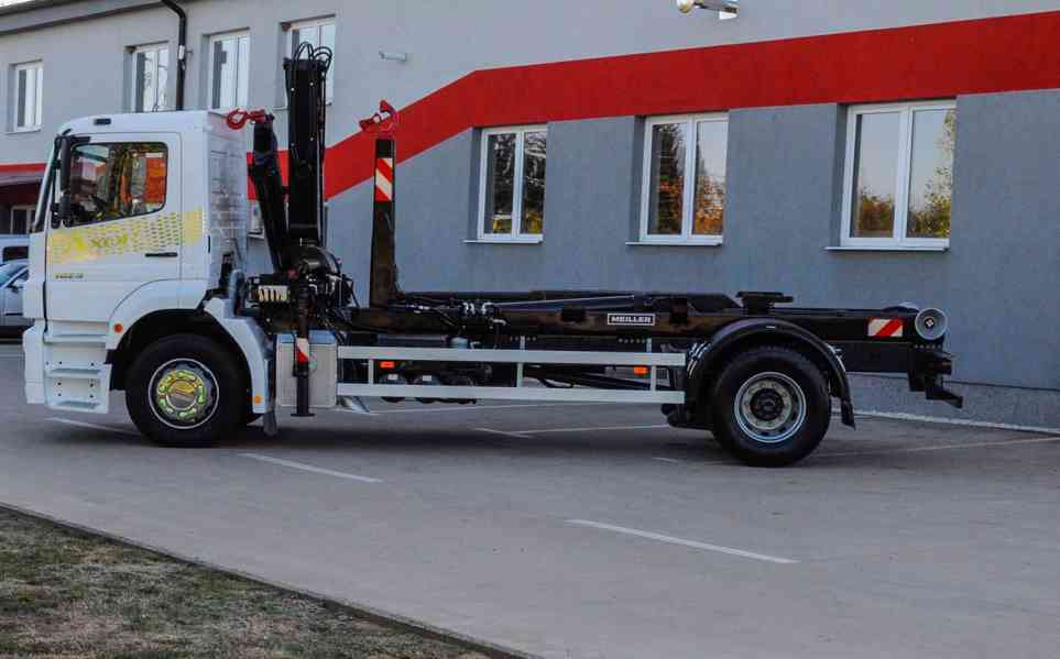 MERCEDES AXOR 1829 HÁKOVÝ NOSIČ KONTEJNERŮ HYDRAULICKÁ RUKA - foto 85