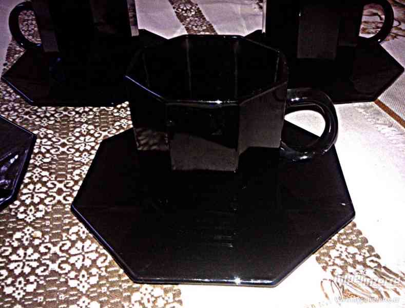 Porcelánové šálky / francouzský černý porcelán - foto 4