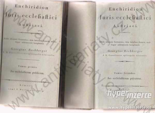 Enchiridion Juris ecclesiastici Austriaci 1809 - foto 1