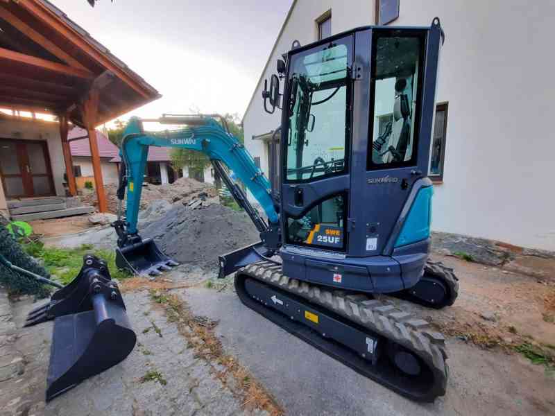 Pronájem zapůjčení půjčení bagr minibagr stavební technika - foto 3