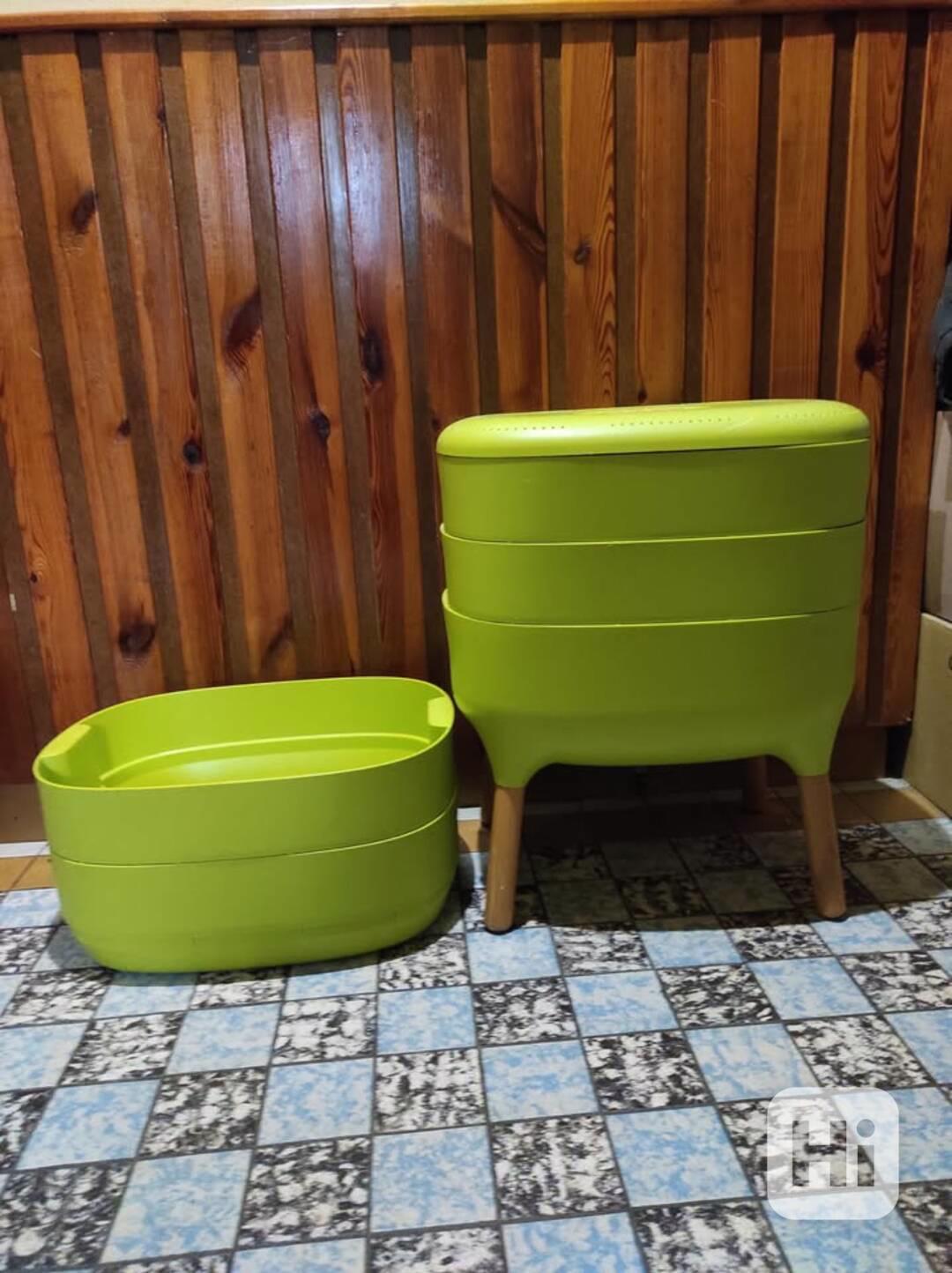 Vermikompostér, zabydlený - kalifornské žížaly - foto 1