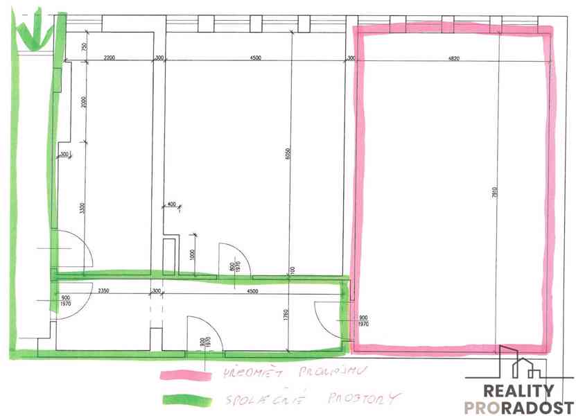 Pronájem skladových prostor - kanceláře 38m2   - foto 7