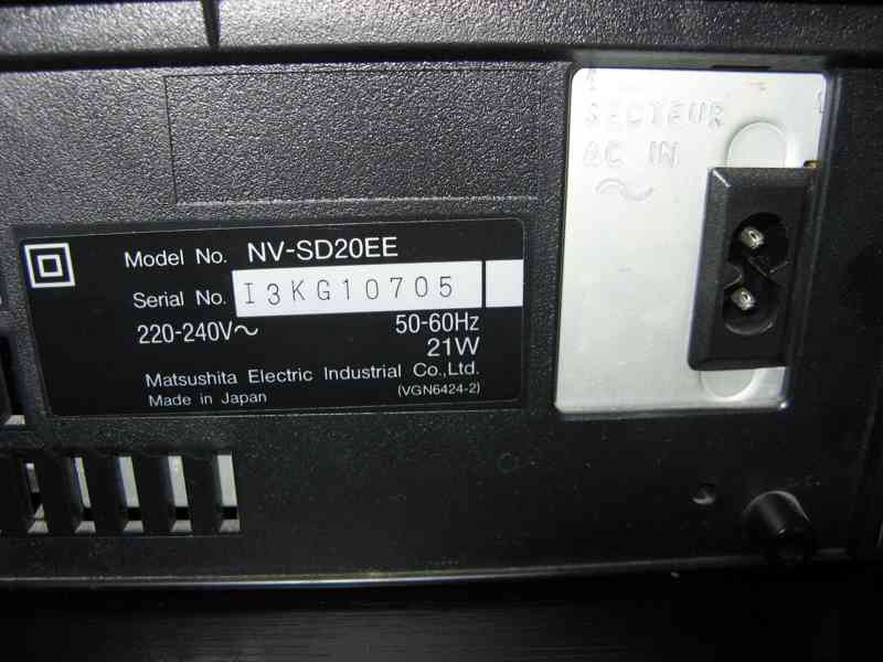Videorekordér Panasonic NV-SD20 - foto 4