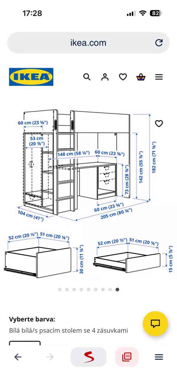 Dětská patrová postel SMASTAD - foto 2