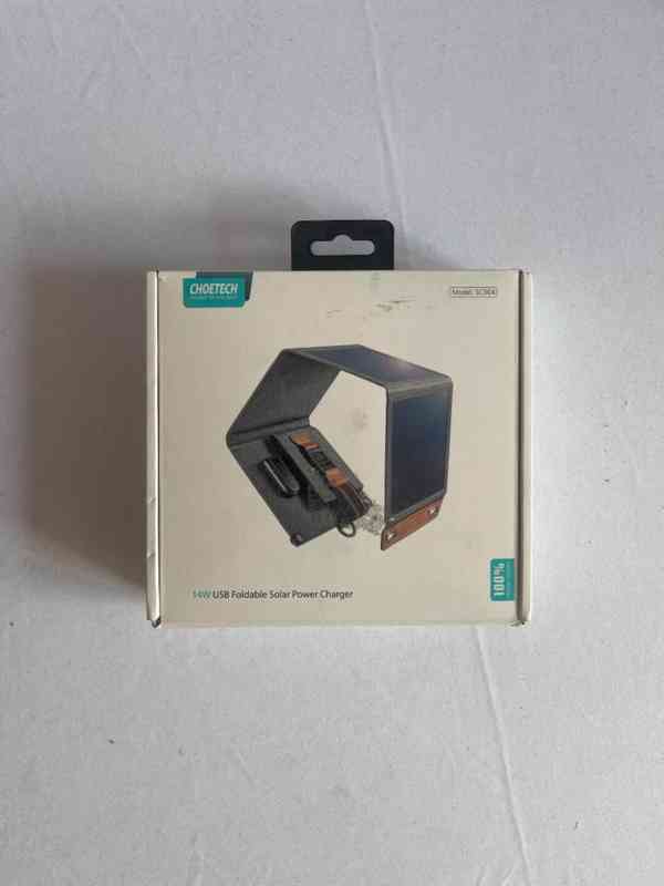 CHOETECH SC004 skládací solární nabíječka 14W, USB-A, šed... - foto 6