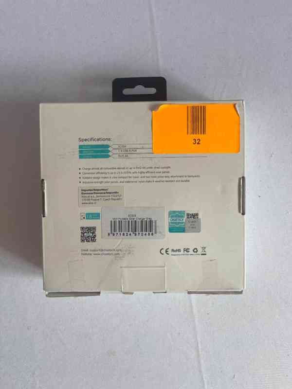 CHOETECH SC004 skládací solární nabíječka 14W, USB-A, šed... - foto 7