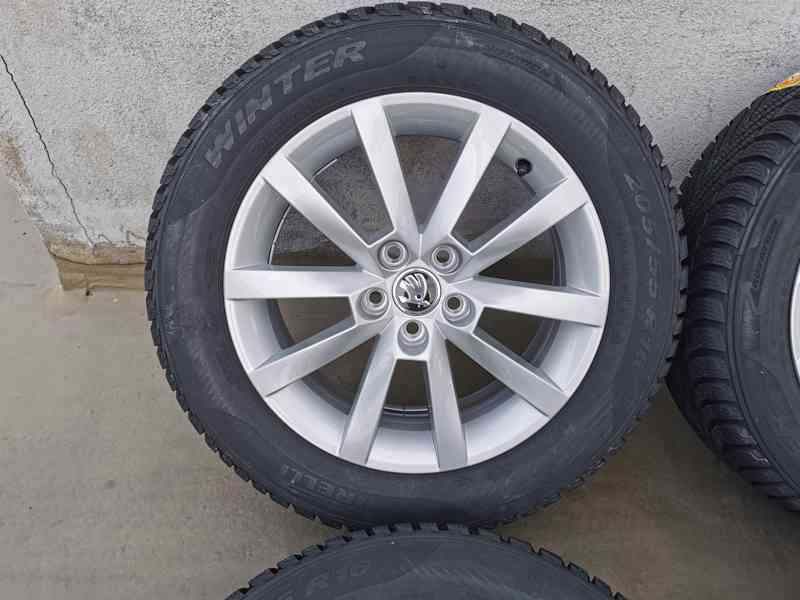 205/55R16 alu kola škoda scala 6x16 5x100 ET35 zimní pneu - foto 4