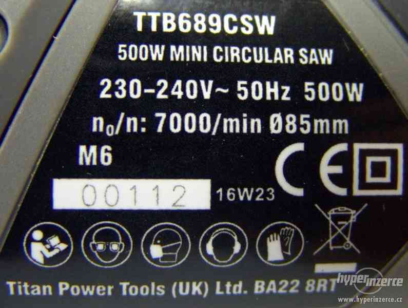 Titan TTB689CSW 500W 85mm mini kruhová pila 230-240V - foto 7