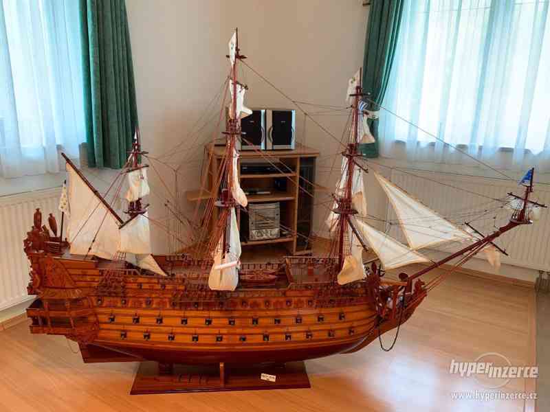 Dřevěný model lodi SOLEIL ROYAL 1669, délka 2,27m - foto 3