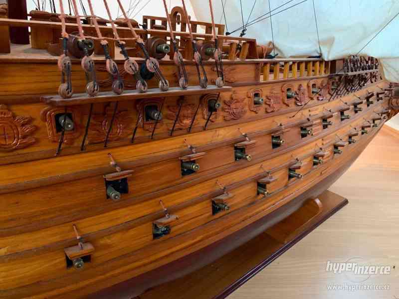 Dřevěný model lodi SOLEIL ROYAL 1669, délka 2,27m - foto 4