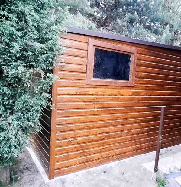 Zahradní domek - 3m x 4m, spád dozadu - vrata + okno TS261 - foto 4