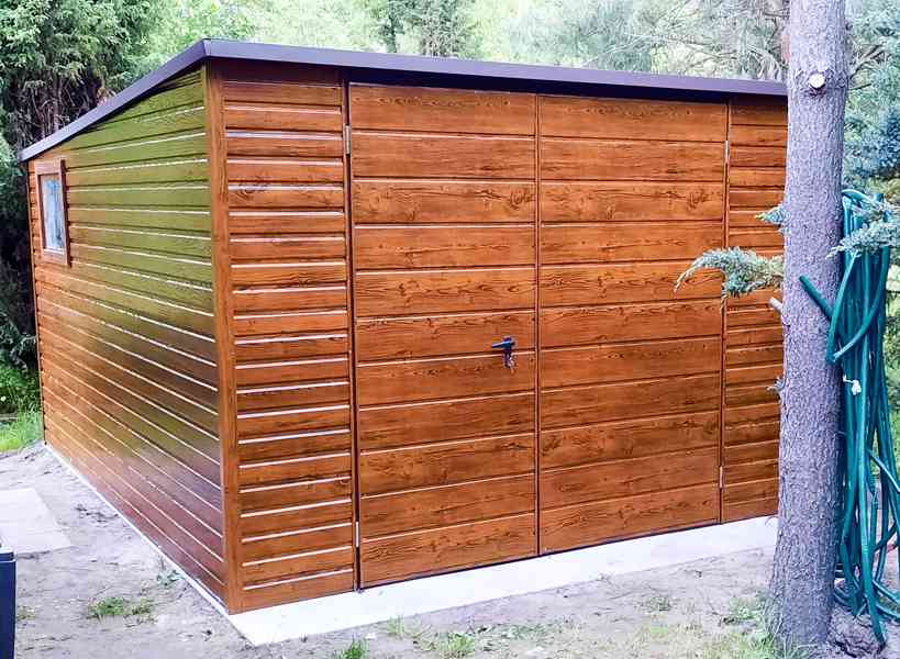 Zahradní domek - 3m x 4m, spád dozadu - vrata + okno TS261 - foto 2