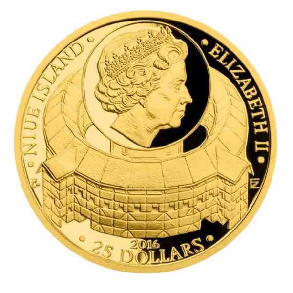 Zlatá půluncová mince W.Shakespeare - 2016 - foto 4