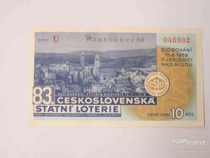 Velmi zachovalý los Státní loterie z roku 1968. - foto 1