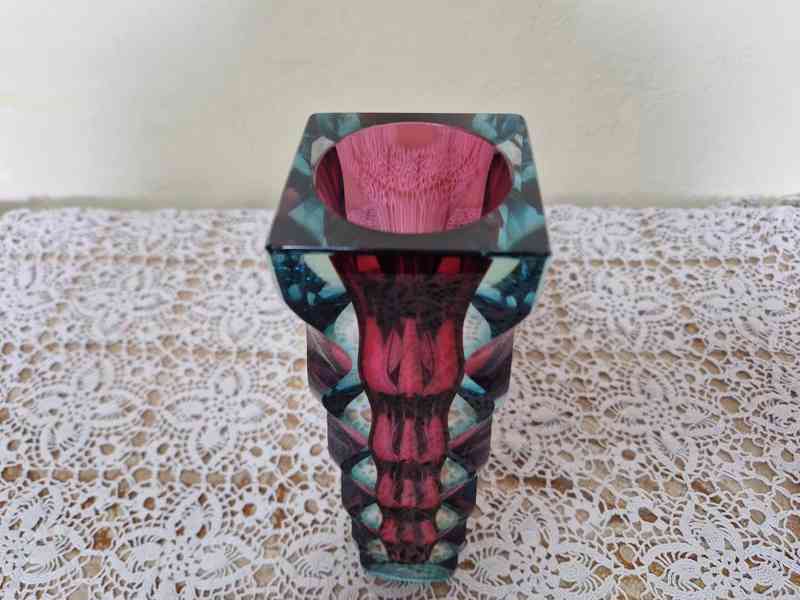 Zajímavá broušená Váza Oldřich Lipský Exbor 27cm! - foto 2