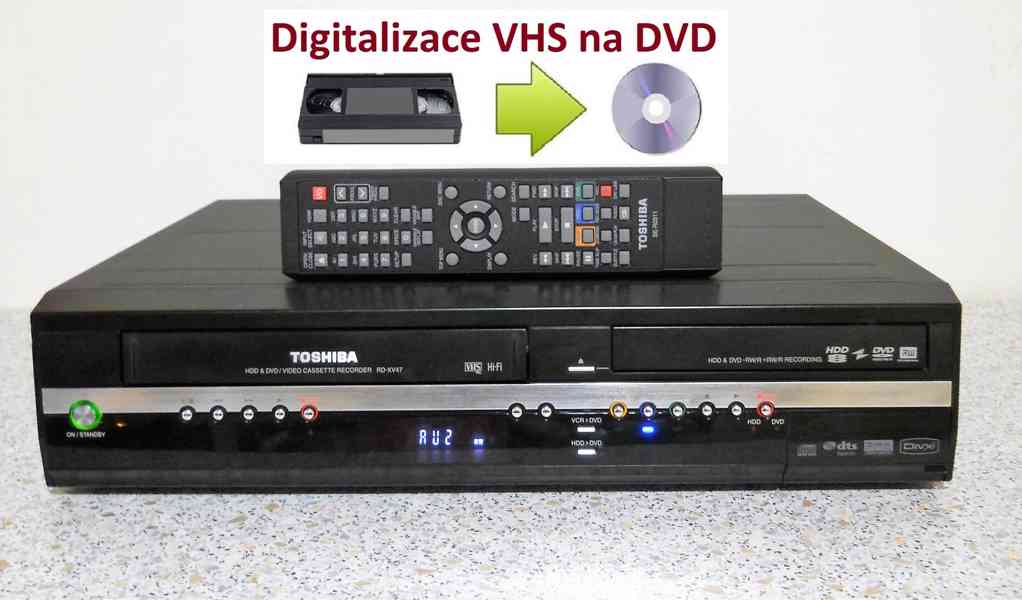 ⭐VHS-DVD-HDD rekordér Toshiba RD-XV47