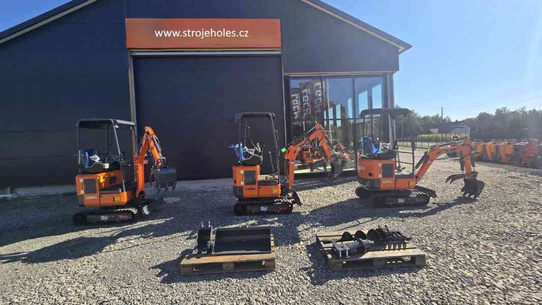 Minirypadlo Kubota LGCM LG12A s drapákem + 3 lžíce - foto 3