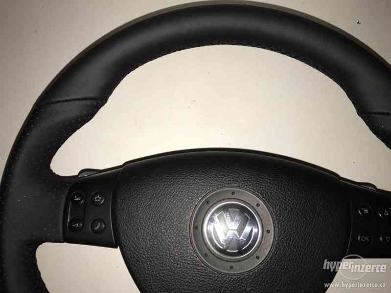 volant zkosený, kožený, F1 + airbag GTI - foto 2