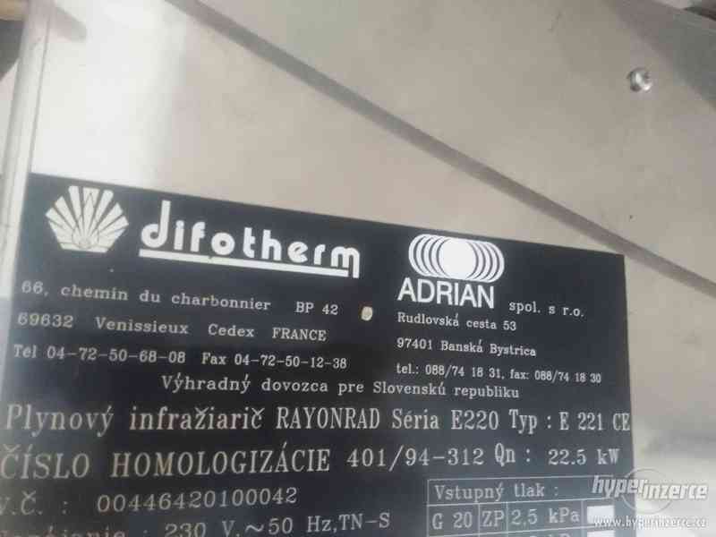 Plynový infrazářič difotherm délka 5metrů - foto 2