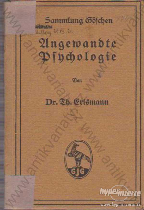 Angewandte Psychologie Dr. Th. Crismann 1920 - foto 1