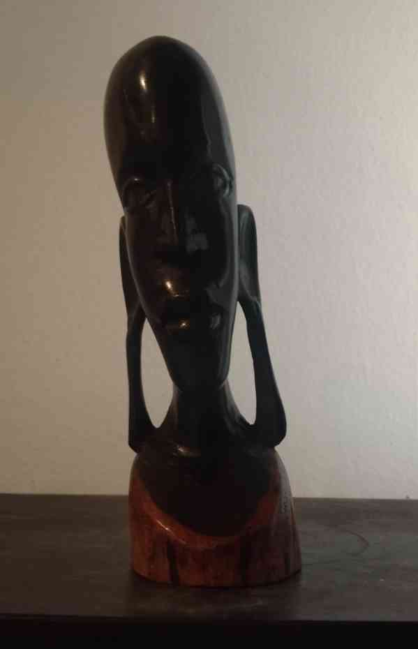 Africké ebenové sošky Masajů  - foto 3