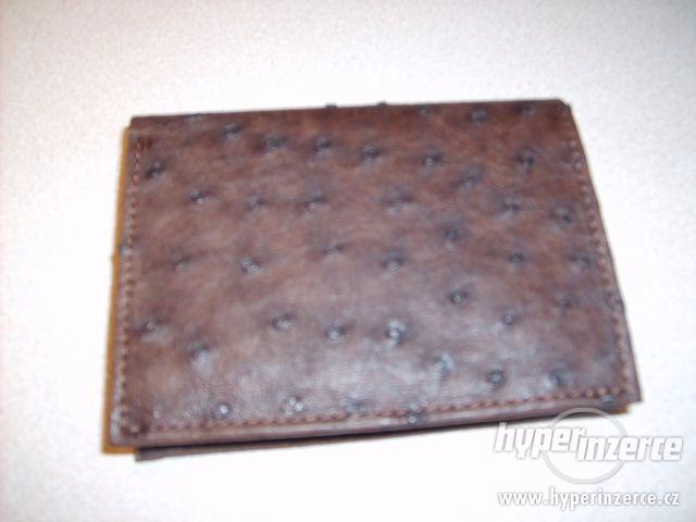 luxusní peněženka z pravé pštrosí kůže