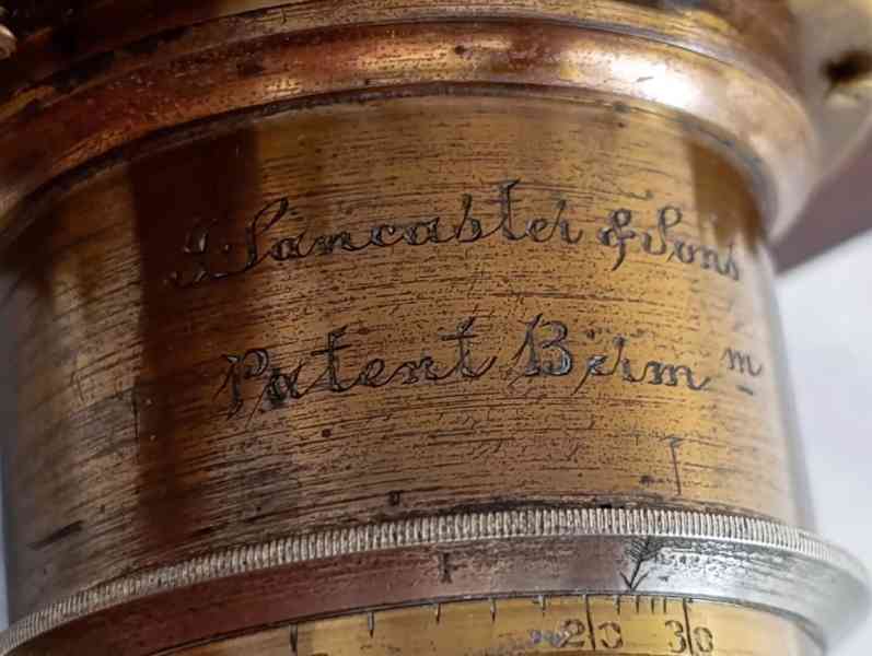 Starý dřevěný fotoaparát LANCASTER cca 1895 - foto 17