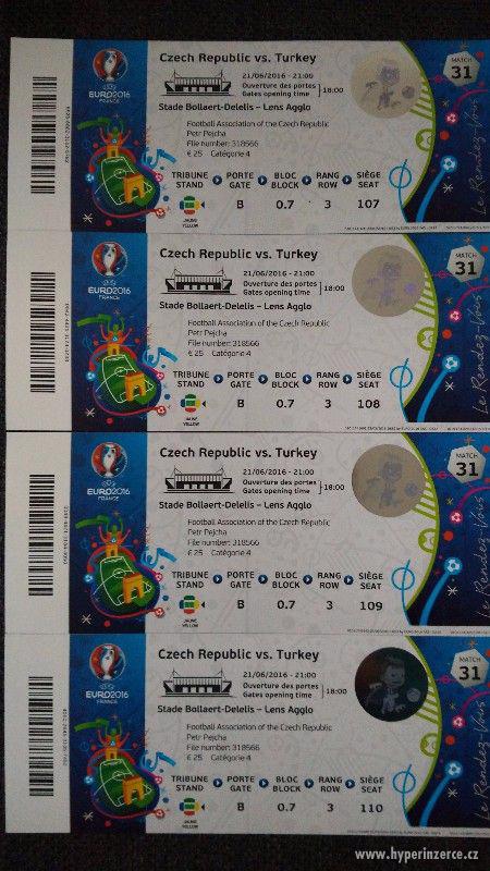 Vstupenky EURO 2016 ČR-TUR, Lens 21.6.2016 - foto 1